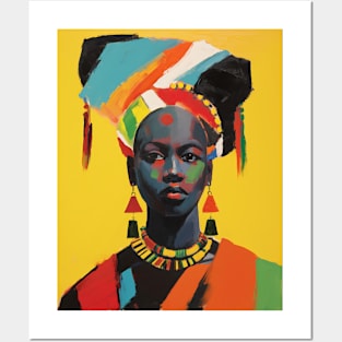 African Woman Art Colorful Modern Posters and Art